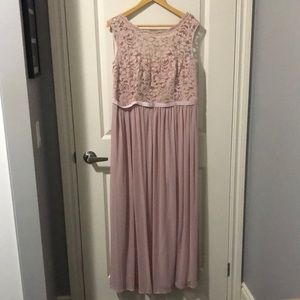 David’s Bridal long bridesmaid dress
